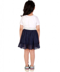 Silver Dot Frill Skirt With Silver Lurex Elastic