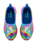 Kazarmax Kids Girls Pink Starry Unicorn Printed Slip On Shoes/Sneakers
