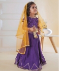 Purple Buta Embroidered Ghaghra Set