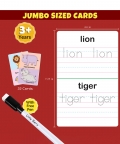 Animal Write And Wipe Jumbo Activity Flash Cards 32 Cards