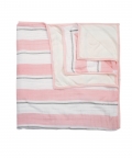 Striped Pink And White Blanket