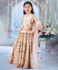 Floral Embrodiery Lehenga With Blouse And Lacework Dupatta