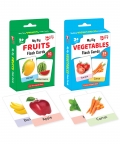 Fruits And Vegetables Fun Learning Pack Of 2- 64 Flash Cards