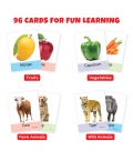 Cards Fruits Vegetables And Animals Pack Of 3-96 Flash Cards