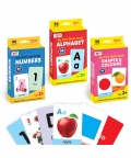 Alphabet Number Shapes And Colors Pack Of 3 -108 Flash Cards