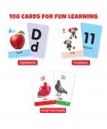Alphabets Numbers & Hindi Varnmala Pack Of 3-108 Flash Cards