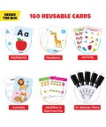 Write And Wipe Flash Cards Pack Of 5-160 Cards & Marker Pen