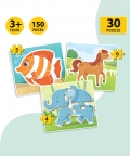 Set of 10 - Fun & Educational Puzzles- 15 Puzzle Pieces Each