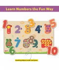 Counting 1-10 Puzzle Tray - Knob And Peg Puzzle- 10 Pegs