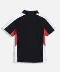Ladore Black Smart Party Wear Cotton Polo T-shirt