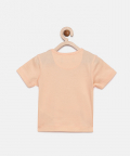 Peach Music Printed Round Neck Cotton T-Shirt