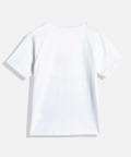 Ladore White Half Sleeves Casual Round Neck Cotton T-shirt