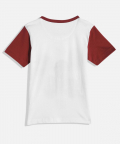 Ladore White Sports Helmet Printed Half Sleeves Cotton T-shirt