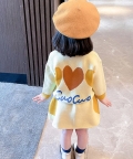 Yellow & Brown Heart Top & Skirt set for Toddlers and Kids