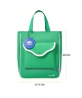 Stylish Casual Green Tote Bag With Adjustable Strap