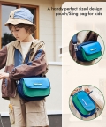 Blue & Green Canvas Material Casual Sling Bag For Kids