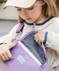 Lilac Canvas Material Casual Sling Bag For Kids