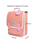 Coral Peach Rectangle Style Backpack For Kids