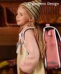 Coral Peach Rectangle Style Backpack For Kids