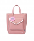 Stylish Casual Peach Tote Bag With Adjustable Strap