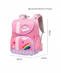 Pink Rainbow Splash Ergonomic School Backpack