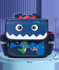 Square Shape 3D Tail Dino Space Theme School Backpack