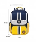 Yellow &Navy 3 Stripes Ergonomic School Backpack