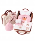 24 Pcs Pink & Brown Ted Mini Suitcase Style Newborn Hamper