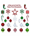 Ball Ornaments Elf Theme Balls, 100 Pcs Box Set