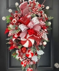 Christmas Tree Wreath, Christmas Door Hanging, Wall Decor