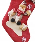 Red Jute & Checks Style Olaf & Gift Stockings