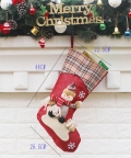 Red Jute & Checks Style Olaf & Gift Stockings