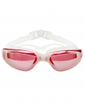 Milky Red Frame Uv Protected Swimming Goggles