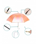 Orange Holographic Glitter Rain Umbrella