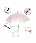 Pink Holographic Glitter Rain Umbrella