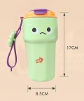 Fun Emoji Mint Green Vacuum Insulated Travel Tumbler,450Ml