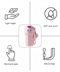 Fun Emoji Pink Vacuum Insulated Travel Tumbler,450Ml