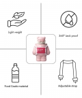 Pink Happy Ted Stainless Steel Water Bottle For Kids,450Ml