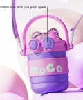 Purple & Pink 2 Way Lid Style Moco Kids Water Bottle,600Ml