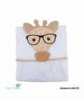 Giraffe White Animal Hooded Towel