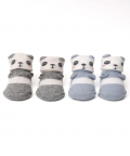 Kicks & Crawl-Cuddly Panda Blue & Grey Socks-2 Pack