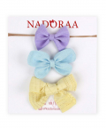 Nadoraa Pastel Pop Clip and Headband Set-3 Pack
