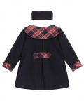 Girls Navy Blue Set With Coat And Hat