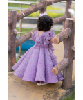 Purple Sequin Structre Gown
