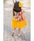 Multi Colour Yellow Sequiens Dress