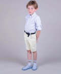 Boys Shirt With Lemon Shorts Complete With Belt