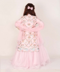 Pink Lotus Jacket Indowestern Skirt Set