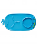 B.box Roll & Go Mealtime Mat With Spoon-Ocean Breeze Blue