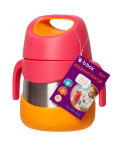B.box Insulated Food Jar 335ml-Strawberry Shake Pink Orange