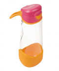 b.box Tritan Sport Spout Drink Bottle 600ml-Strawberry Shake Pink Orange